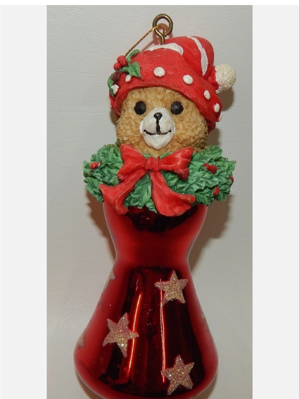 Vintage Trim A Home Glass Holiday Figurines - Red & White set of 3 - Picture 10 of 13